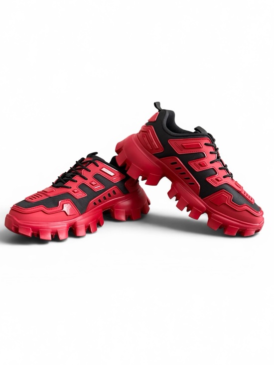 Steve Madden Other - Steve Madden Men Ponce Red Black Chunky Sole Sneaker 10.5 NIB